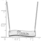 Small ALWAYS IN MY HEART Curved Bar Necklace - WBC