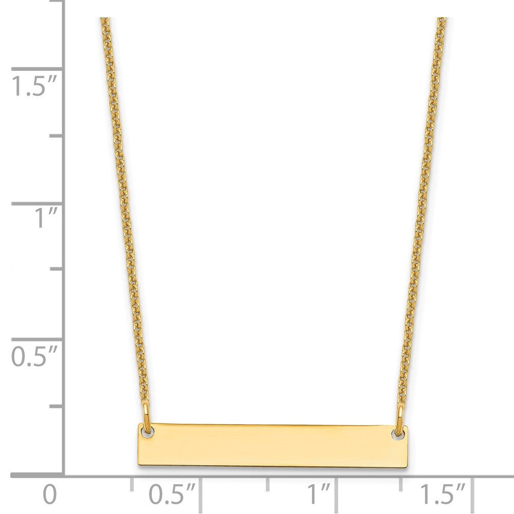 Small Polished Blank Bar Necklace - WBC