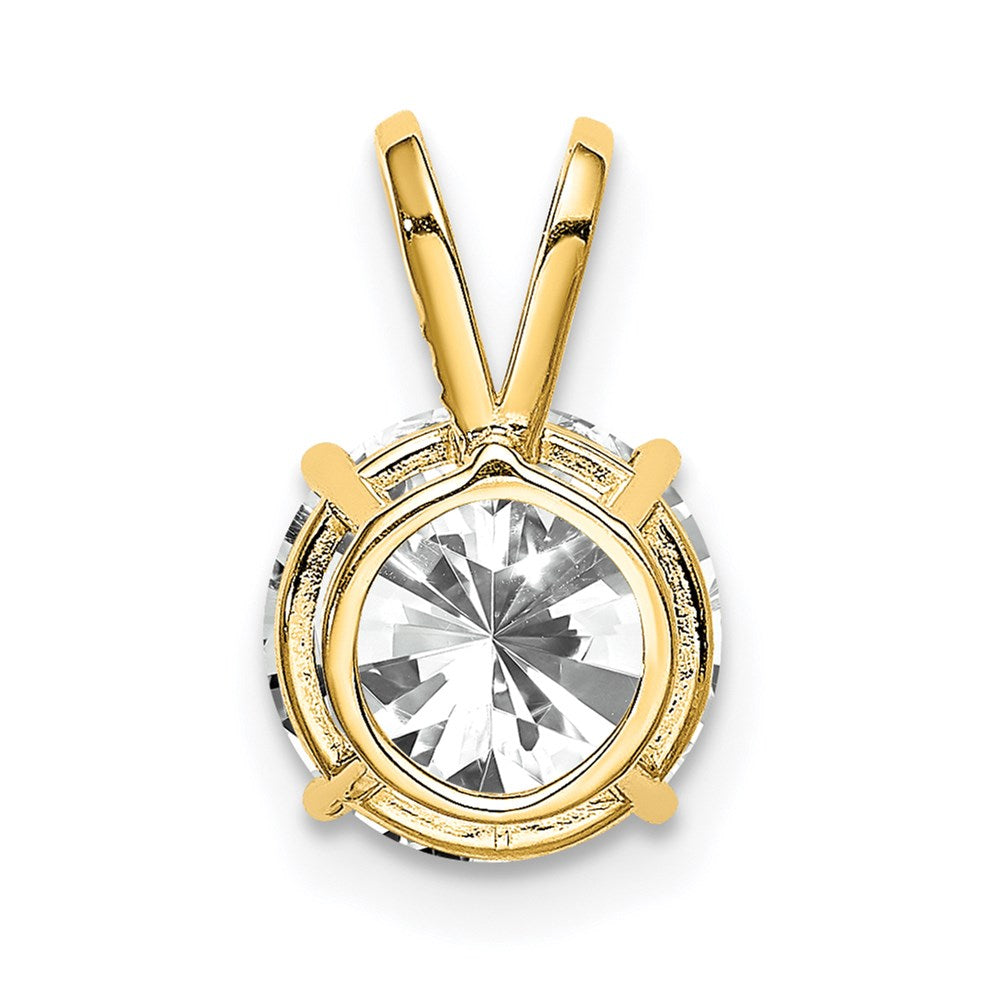 Round Cubic Zirconia Pendant - WBC