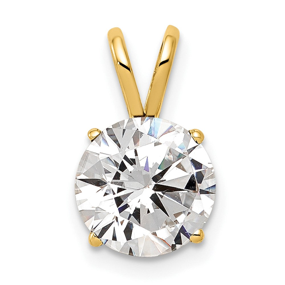 Round Cubic Zirconia Pendant - WBC