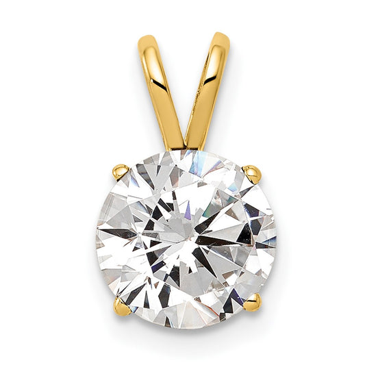 Round Cubic Zirconia Pendant - WBC
