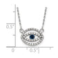 1/4 carat Diamond and Sapphire Evil Eye Necklace - WBC