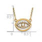 Polished 1/10 carat Diamond Halo Evil Eye Necklace - WBC