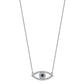 Polished 1/2 carat Diamond and Sapphire Medium Evil Eye Necklace - WBC