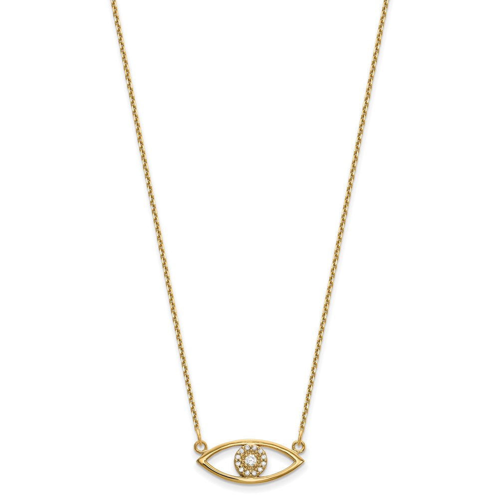 Polished 1/10 carat Diamond Small Evil Eye - WBC