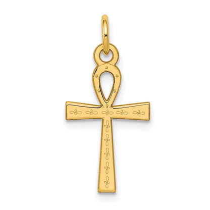 Laser Designed Ankh Cross Charm - WBC
