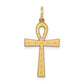 Laser Designed Ankh Cross Charm - WBC