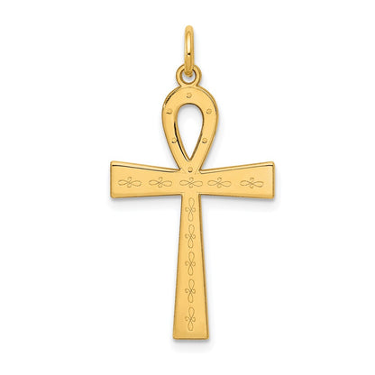 Laser Designed Ankh Cross Pendant - WBC