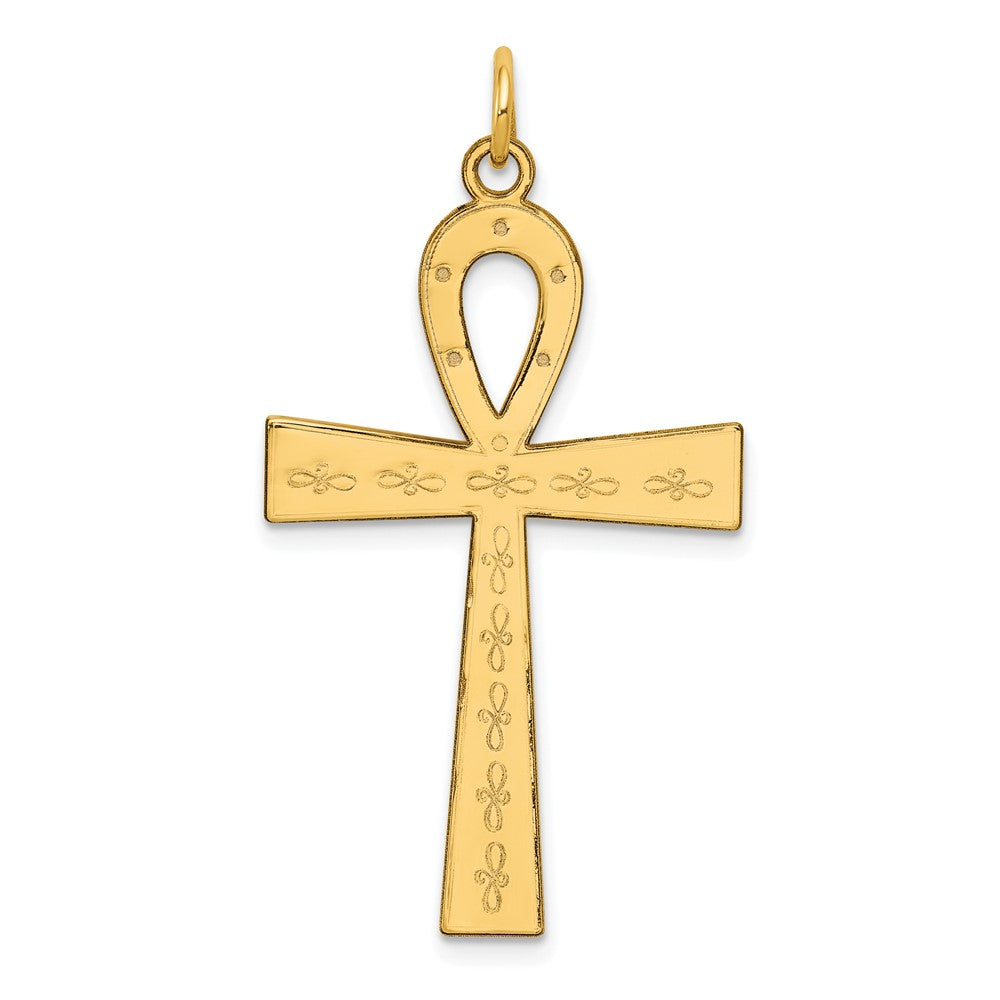 Laser Designed Ankh Cross Pendant - WBC