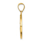 Polished and Satin Hollow Caridad Del Cobre Medal Round Pendant - WBC