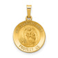 Polished and Satin Hollow Our Guardian Angel Medal Charm - WBC