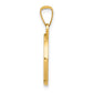 Polished and Satin Hollow FIRST HOLY COMMUNION Medal Round Pendant - WBC