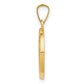 Polished and Satin Hollow Spanish Mi Primera Comunion Medal Round Pendant - WBC