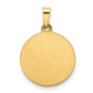 Polished and Satin Hollow Spanish Mi Primera Comunion Medal Round Pendant - WBC