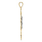 Two-tone Cara Vaca Crucifix Pendant - WBC