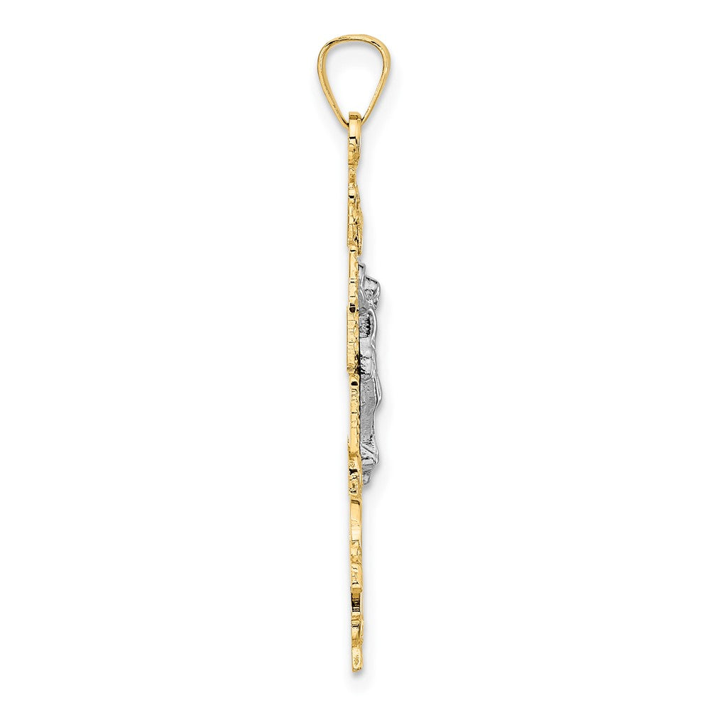 Two-tone Cara Vaca Crucifix Pendant - WBC