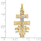 Two-tone Cara Vaca Crucifix Pendant - WBC