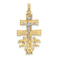 Two-tone Cara Vaca Crucifix Pendant - WBC