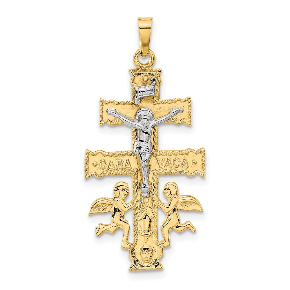 Two-tone Cara Vaca Crucifix Pendant - WBC