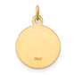 Polished and Satin Solid Caridad Del Cobre Medal Round Charm - WBC