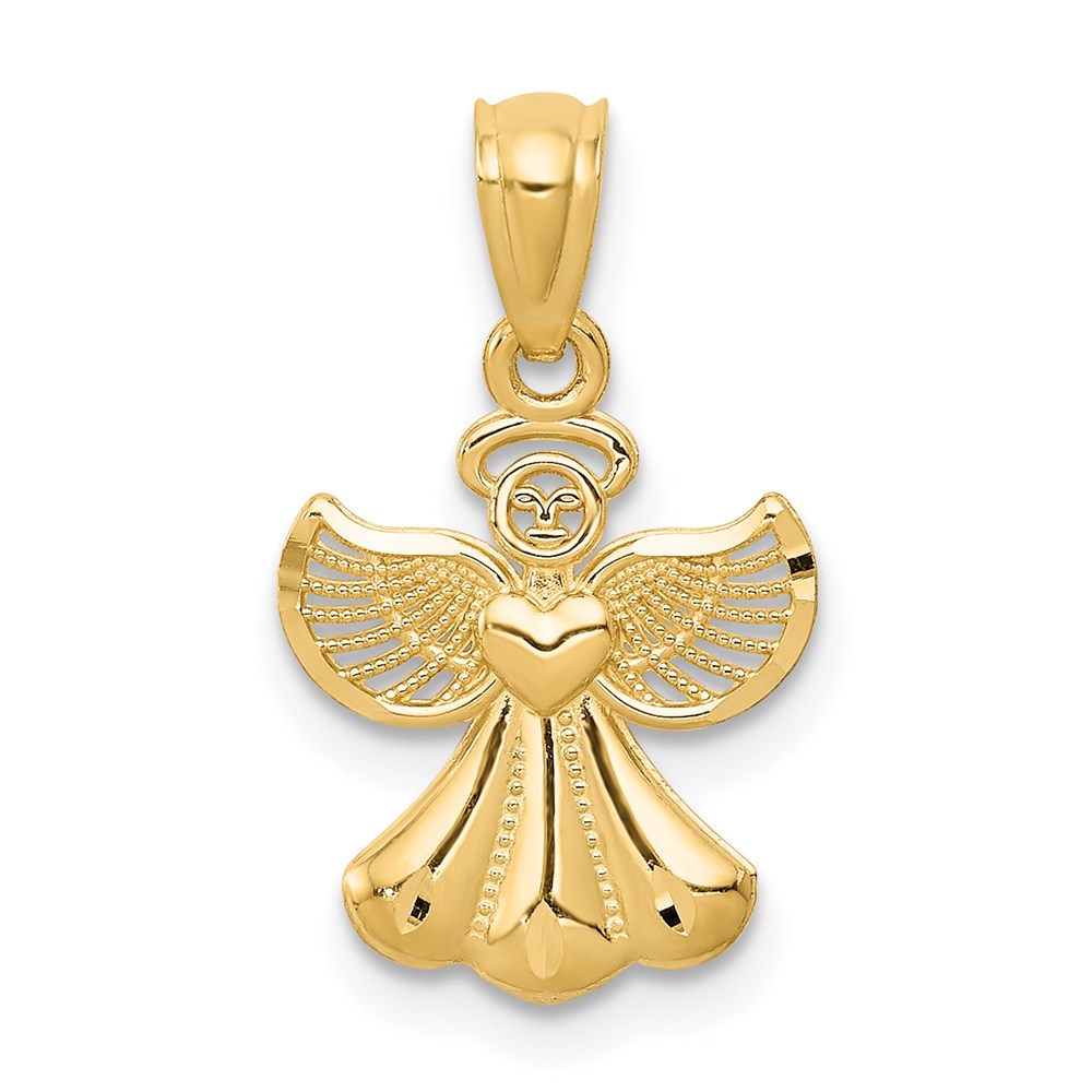 Polished Angel with Heart Pendant - WBC