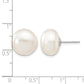 12- Button Freshwater Cultured Pearl Stud Post Earrings - WBC