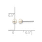 3- Button Freshwater Cultured Pearl Stud Post Earrings - WBC
