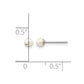 3- Round Freshwater Cultured Pearl Stud Post Earrings - WBC