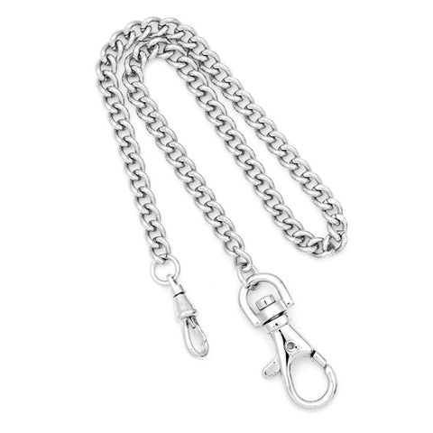 Charles Hubert Stainless Steel 14.5in with Clasp Pocket Watch Chain