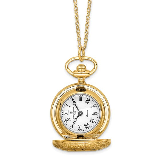 Ladies Charles Hubert Gold-finish Brass Pendant Watch
