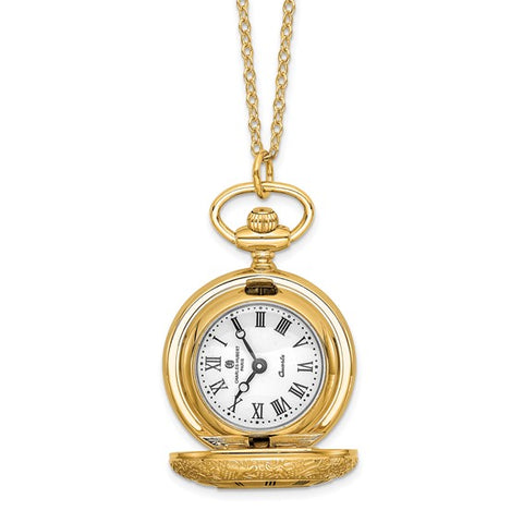 Ladies Charles Hubert Gold-finish Brass Pendant Watch