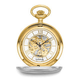 Swingtime Two-tone Brass Mechanical Double Cover Pocket Watch