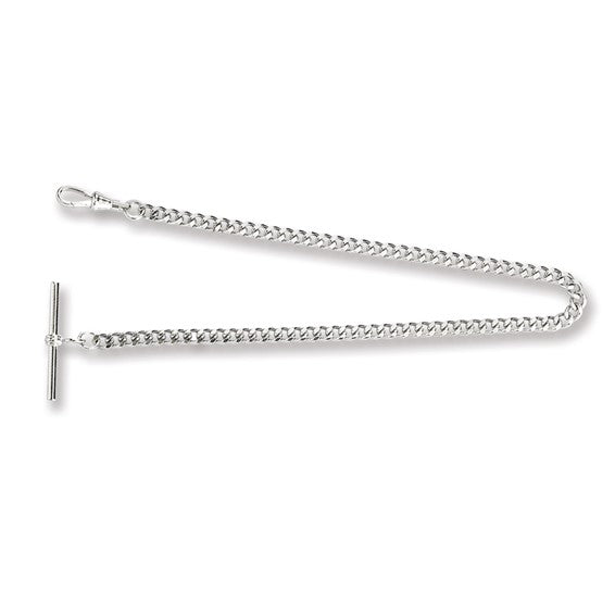 Charles Hubert Chrome-finish Brass Bar End Pocket Watch Chain