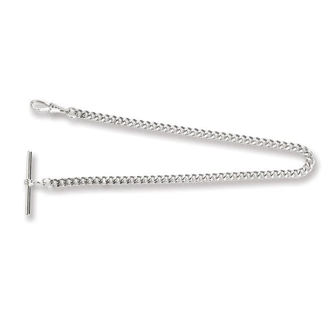 Charles Hubert Chrome-finish Brass Bar End Pocket Watch Chain