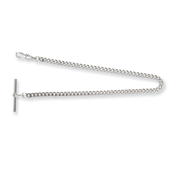 Charles Hubert Stainless Steel Bar End Pocket Watch Chain
