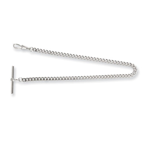 Charles Hubert Stainless Steel Bar End Pocket Watch Chain