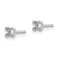 Princess Cut Stud Earring Mountings - WBC