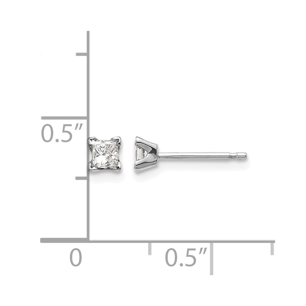 AA Quality Complete Princess Cut Diamond Earrings - WBC