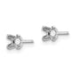 Princess Cut Stud Earring Mountings - WBC