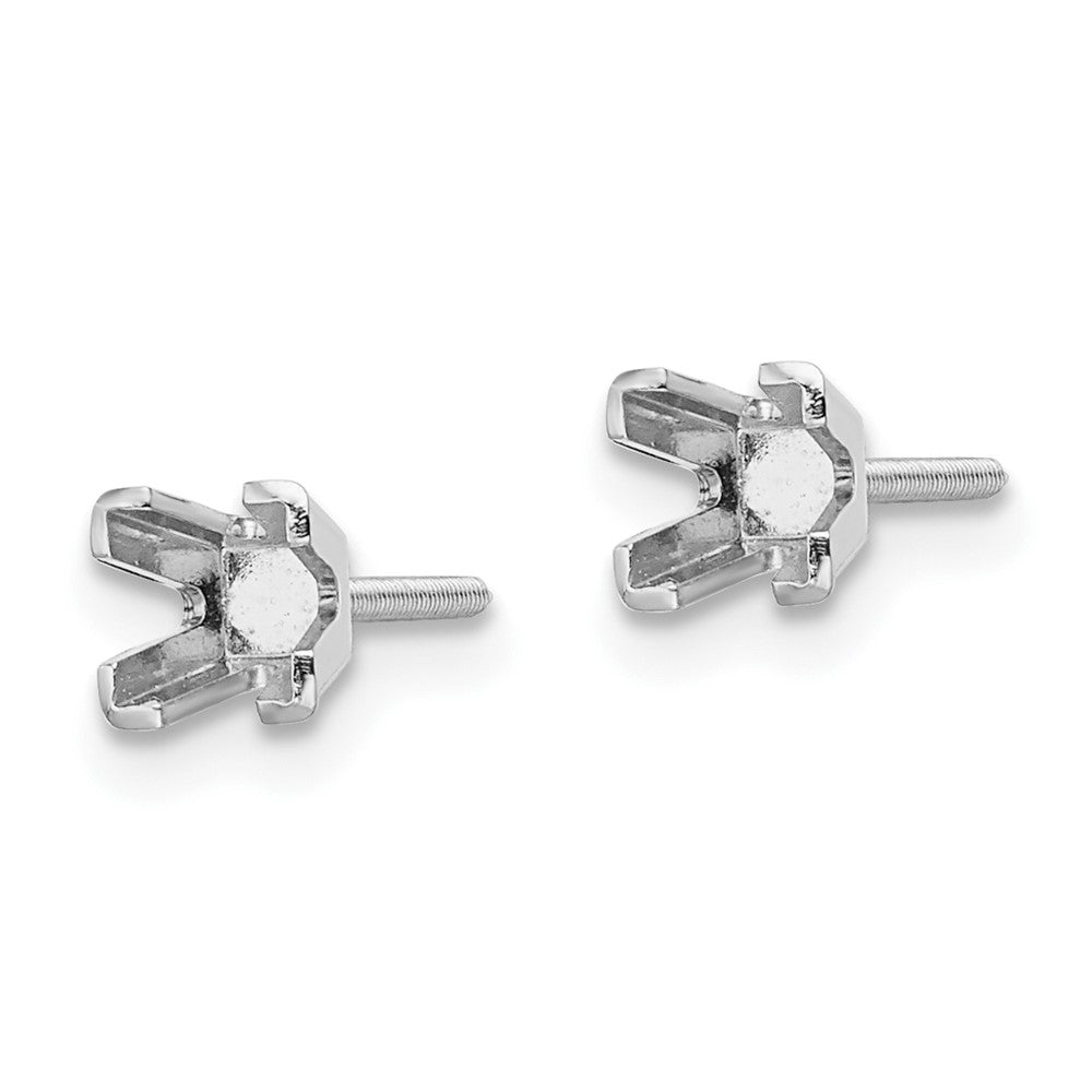 Princess Cut Stud Earring Mountings - WBC