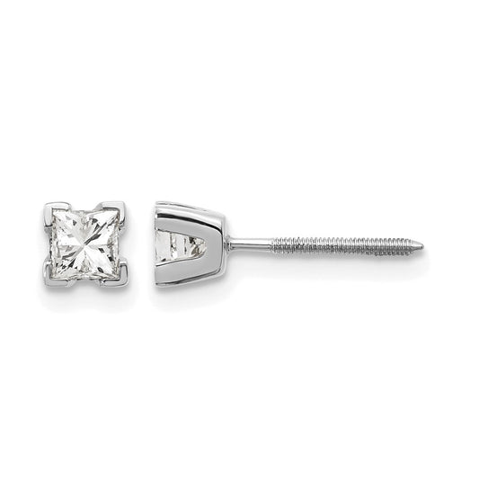 AA Quality Complete Princess Cut Diamond Earrings - WBC