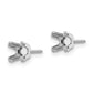 Princess Cut Stud Earring Mountings - WBC