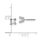 Princess Cut Stud Earring Mountings - WBC