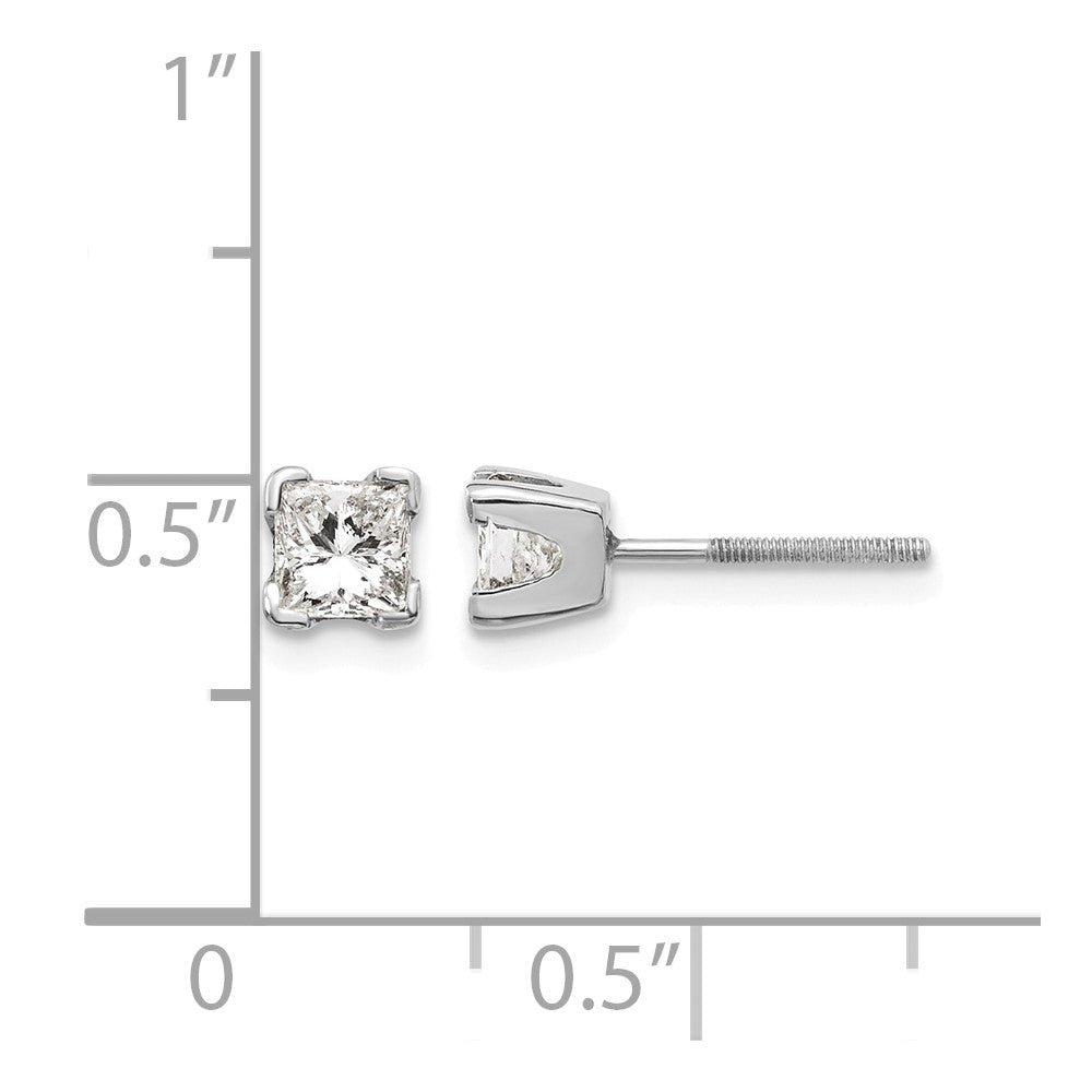 AAA Quality Complete Princess Cut Diamond Earring - WBC