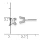 Princess Cut Stud Earring Mountings - WBC