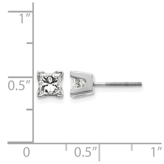 VS Quality Complete Princess Cut Diamond Earrings - WBC