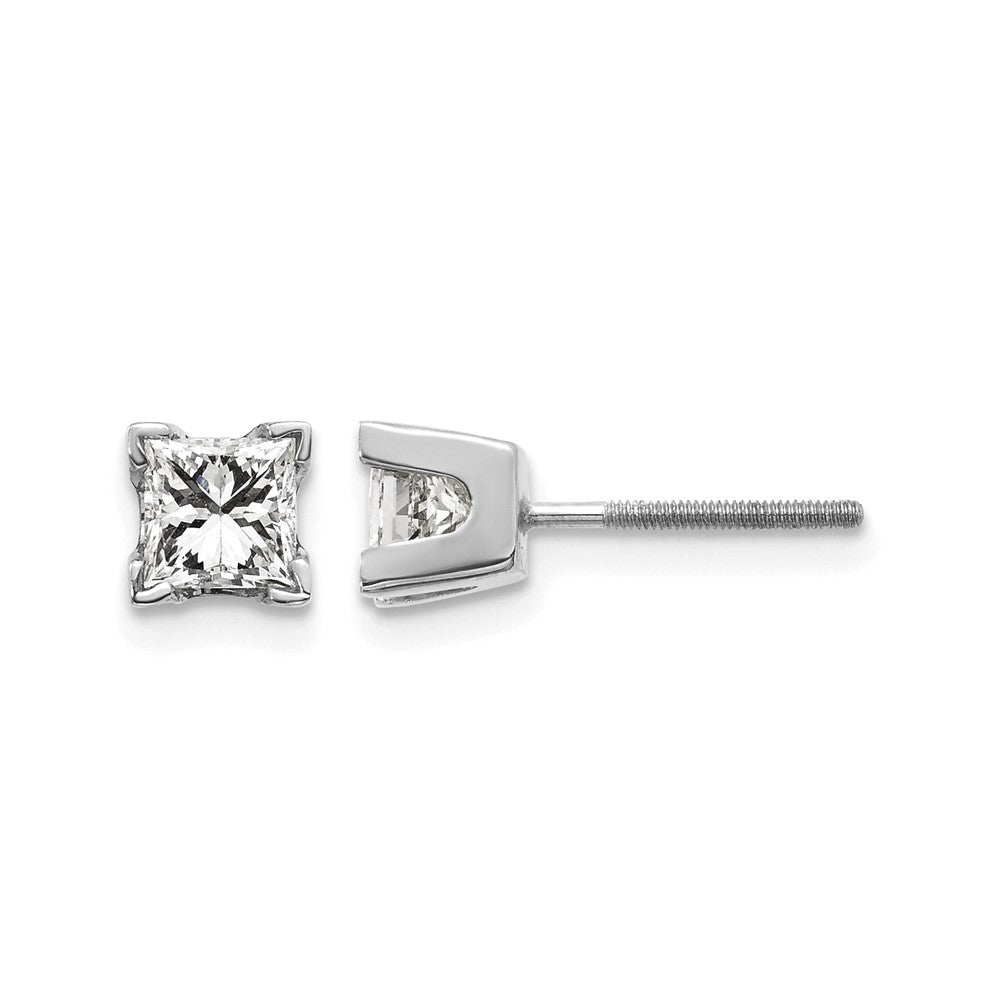 AAA Quality Complete Princess Cut Diamond Earring - WBC