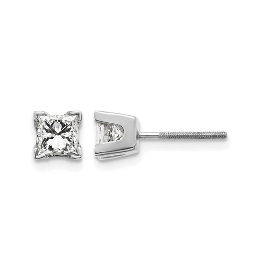 AAA Quality Complete Princess Cut Diamond Earring - WBC