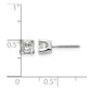 Princess Cut Stud Earring Mountings - WBC