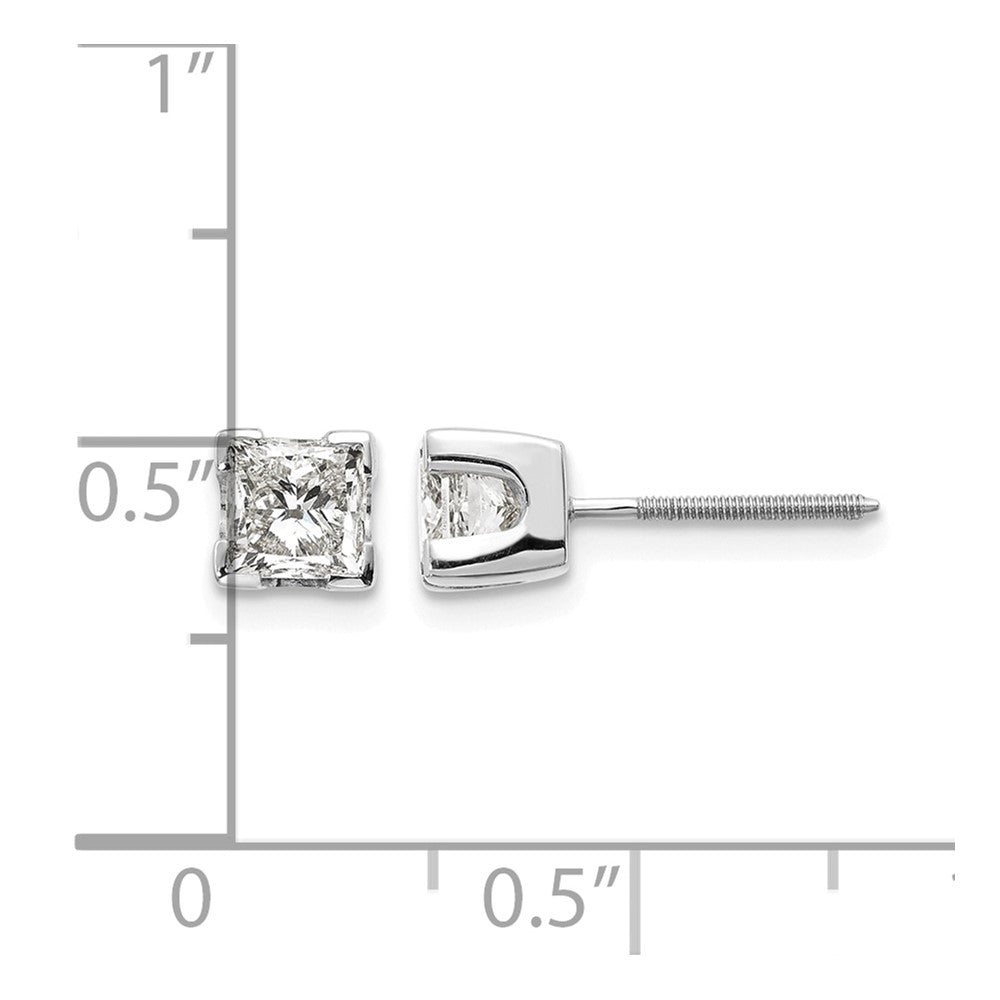 Princess Cut Stud Earring Mountings - WBC